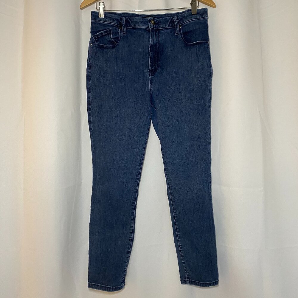 Simply Vera Vera Wang Skinny Ankle Jeans Womens 14 Medium Wash High Rise Stretch